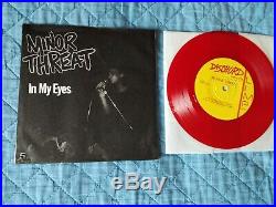 Minor Threat In My Eyes First pressing RED Gary Cousin great condition nofx