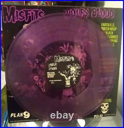 Misfits Earth Ad Wolfs Blood Lp Clear Vinyl 200 Made First Press 1983 Pl9-02