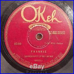 Mississippi John Hurt Frankie pre-war country blues on OKeh 8560 78 rpm