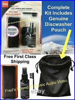 NEW Discwasher Record Cleaner Brush Kit D4+ with NEWEST SPRAY BOTTLE Fluid System