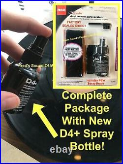 NEW Discwasher Record Cleaner Brush Kit D4+ with NEWEST SPRAY BOTTLE Fluid System