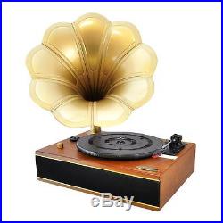 NEW Pyle PNGTT12RBT Vintage Bluetooth Turntable Gramophone Vinyl Record Player