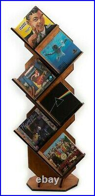 NEW Vinyl Record Storage Cabinet Shelf Display LP Album Stand Solid Wood AWESOME