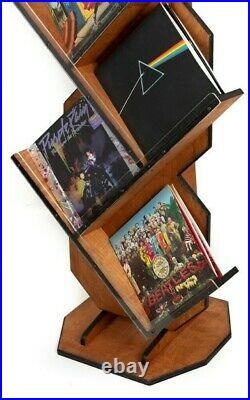 NEW Vinyl Record Storage Cabinet Shelf Display LP Album Stand Solid Wood AWESOME