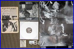 NIRVANA Bleach ORIGINAL WHITE VINYL withposter 1st pressing 12 LP, Sub Pop