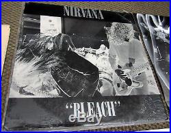 NIRVANA Bleach ORIGINAL WHITE VINYL withposter 1st pressing 12 LP, Sub Pop