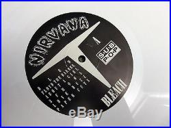 NIRVANA Bleach ORIGINAL WHITE VINYL withposter 1st pressing 12 LP, Sub Pop