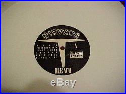 NIRVANA Bleach RARE ORIGINAL SUB POP White Vinyl First Pressing SP34