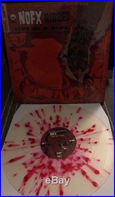 NOFX Ribbed Live In A Dive Vinyl Clear Red Splatter 1/190 Punk Face To Face NEW