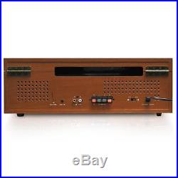New Bluetooth Turntable Vintage Style & 2 Speaker Vinyl/MP3 Recording Wood Color