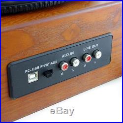 New Pyle PNGTT12RBT Bluetooth Turntable Gramophon Phonograph Vinyl Record Player