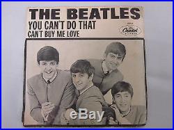 ORIGINAL 1964 BEATLES 45 U. S. CANT BUY ME LOVE with PICTURE SLEEVE 5150