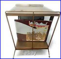 Original MCM Vinyl Record Stand With Top Shelf for Record Player