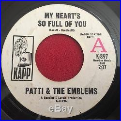 Patti & The Emblems-i'm Gonna Love You A Long Time-rare Soul Promo 45 Hear Oops