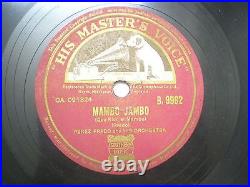 Perez Parado & His Orchestra B 9962 India Indian Rare 78 RPM Record 10 Red Vg+