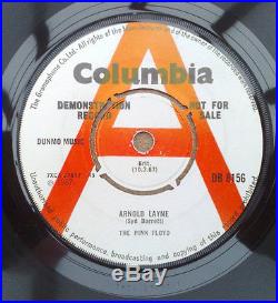 Pink Floyd Arnold Layne Insanely Rare Superb Uk 7 Demo & Orig Pic Sleeve
