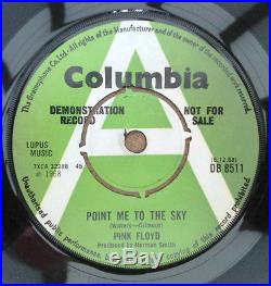 Pink Floyd Point Me At The Sky Insanely Rare Superb Uk 7 Demo + Promo Card