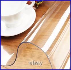 Premium Clear Plastic Vinyl Table Cover Tablecloth Protector Sold Folded