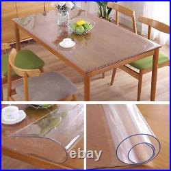 Premium Clear Plastic Vinyl Table Cover Tablecloth Protector Sold Folded