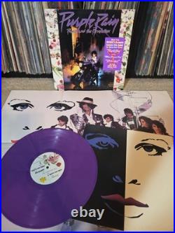 Prince Purple Rain Lp Purple Vinyl 1984 1st'GS PROMO' Press Hype/Insert/Poster