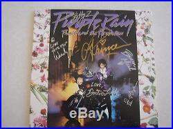 Prince & The Revolution Purple Rain LP signed by entire band withCOA Vinyl, Poster