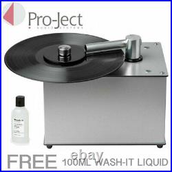 Pro-Ject VC-E Record Cleaning Machine With Vacuum Compact Vinyl Aluminium Liquid