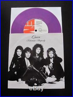 QUEEN Bohemian Rhapsody Numbered 7 Purple Colour Vinyl Single Fan Club Record