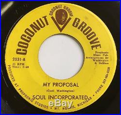 RARE (NORTHERN SOUL GRAIL 45) 1967 SOUL INCORPORATED MY PROPOSAL Hear mp3