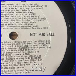 RARE PROMO Carpenters Christmas Portrait LP A&M Holiday 1st White Label WLP M-