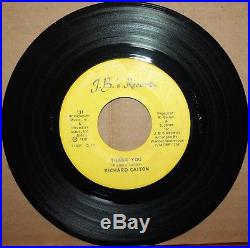 RICHARD CAITON Thank You WHERE'S THE LOVE New Orleans Soul 45 on J. B's 131
