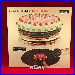 ROLLING STONES Let It Bleed 1969 UK MONO vinyl LP STICKER POSTER INNER original