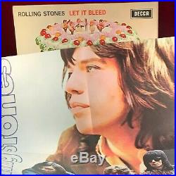 ROLLING STONES Let It Bleed 1969 UK MONO vinyl LP STICKER POSTER INNER original