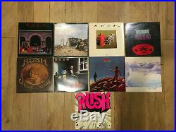 RUSH Lot of 9 LP's Classic Hard Rock Prog Metal Vinyl Original Vintage ALL VG+