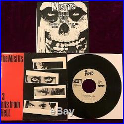 Rare 1981 The Misfits 3 Hits From Hell 7 1st Press Fiend Vinyl Vg+/++ Punk Kbd