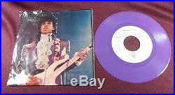 Rare Prince Purple Rain Purple vinyl 45 rpm Record & Custom Sleeve