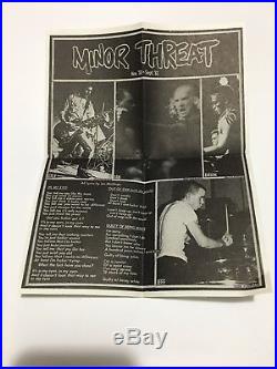 Rare first press MINOR THREAT in my eyes 7 EP RED vinyl DC PUNK Dischord #5 SSD