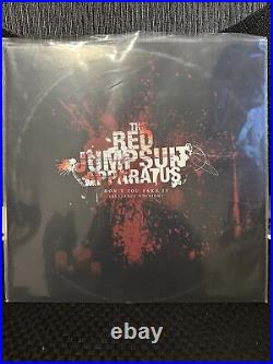 Red Jumpsuit Apparatus Don't You Fake It Red/Black Splatter Signed Vinyl LP