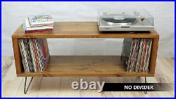 Retro Industrial Wooden Vinyl Record Player Cabinet Stand TV Unit Coffee Table