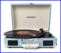 Retro Vinyl Turntable Portable Stereo Record Player Vintage Style Music Speakers