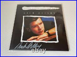 Rick Astley Never Gonna Give You Up Signed Blue Colored 7 Vinyl Single