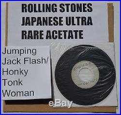 Rolling Stones Jumping Jack Flash/Honky RARE JAPANESE ACETATE