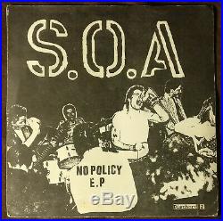 S. O. A. No Policy SOA MINOR THREAT BLACK FLAG DISCHORD