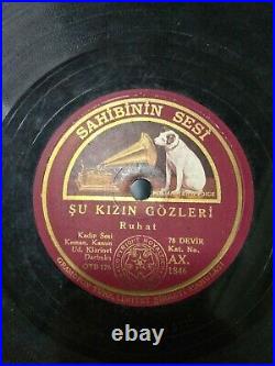 SAHIBININ SESI ethnic folk RARE 78 RPM 10 TURKEY turkish NINE RECORDS VG+