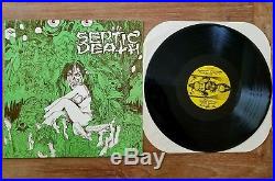 SEPTIC DEATH Need So Much Attention LP 1984 PUSMORT 0012-001 with Pushead Poster