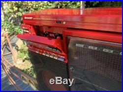 SHARP VZ-V20 Boombox Tape Vinyl recorder MINT condition very rare RED colour 80x