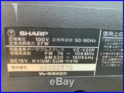 SHARP VZ-V20 Boombox Tape Vinyl recorder MINT condition very rare RED colour 80x