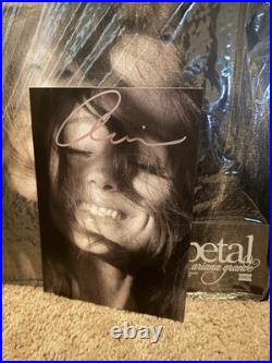 SIGNED Ariana Grande Petal Translucent Pearly White LP with Pink Hue Signature