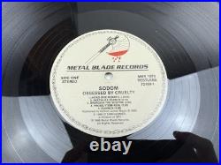 SODOM Obsessed By Cruelty'86 RARE US 1st press LP Metal Blade Records Read