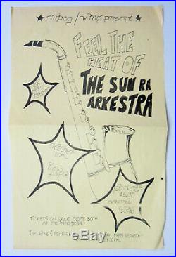 SUN RA Omniverse SATURN 91379 3 SIGNATURES (witnessed) & ORIG concert flyer