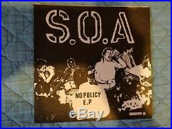 Soa No Policy EP first press green vinyl Dischord Minor Threat Punk HC Nofx